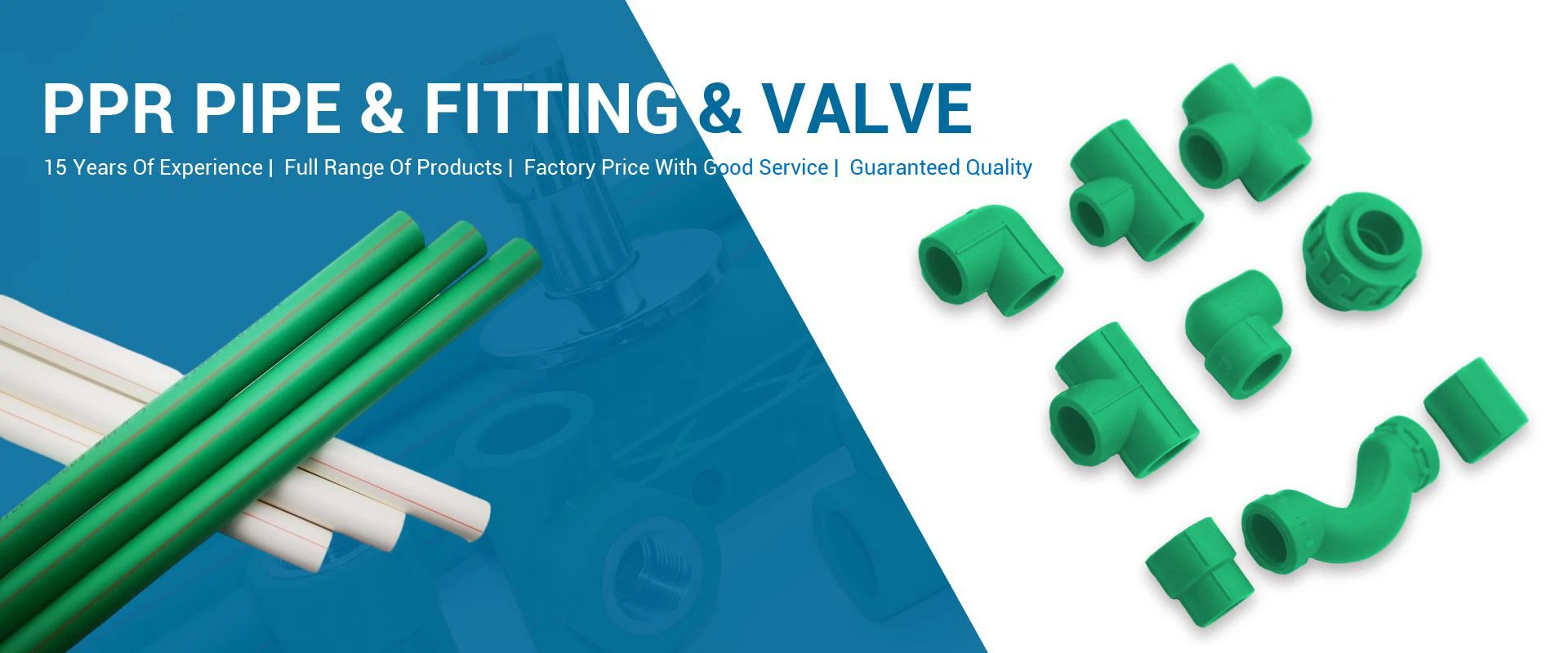 Full range of PPR pipe and PPR Fitting